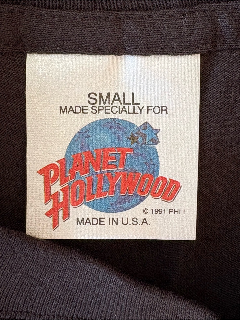 Vintage Planet Hollywood Australia Black Koala Bear Front Graphic Tee S - Picture 6 of 7